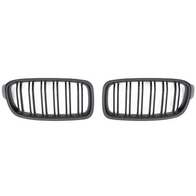 China ABS 3 Series Dual Slat Matte Black Car Grille For BMW F30 2012-ON for sale