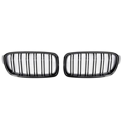 China ABS 3 Series Dual Slat Gloss Black Car Grille For BMW F30 2012-ON for sale