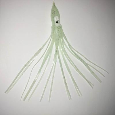 China PVC Wholesale 16cm Squid 7g Bait Ocean Fishing Soft Plastic Octopus Fishing Lure Skirts Help Swuid Luminicente for sale