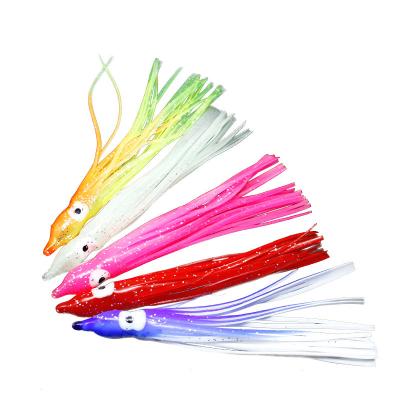 China PVC Wholesales Swimbait Tuna Lures Jig Isca Artificial Octopus Squid Skirt Soft Rubber Elastic Saltwater Bait Lures for sale