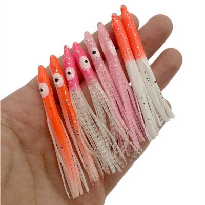 China Hot Sales 6cm Rubber Octopus Squid Acicular Skirts Soft Lure Soft Plastic Tuna Lure Fishing Lure for sale