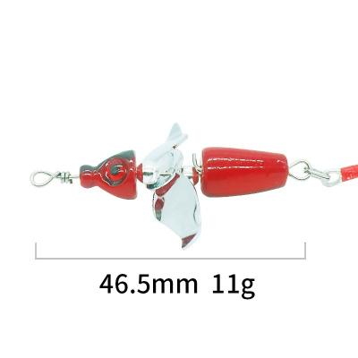 China Wholesale Layer 46.3mm Noise 11g All-Water Lure Booster Lure Metal Spangled Spinner MS098 for sale