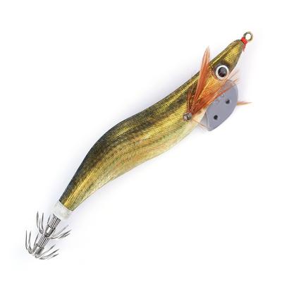 China Hot Sell Actities FTK 4g-32g Wooden Outdoor Fishing Glowing Light Up Prawn Cuttlefish Bait Whole Sale Shrimp Jigger Egi Seawood Yozuri Wood Lures for sale