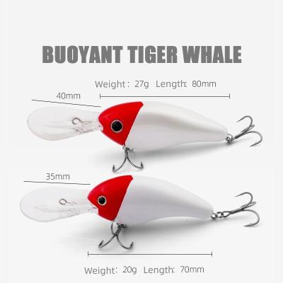 China Wholesale 20g 27g 4.5-5.0m ABS High Quality Fish Kit Minnow Wobblers Crankbait Diving Crankbaits Fishing Lures With BKK Hook for sale