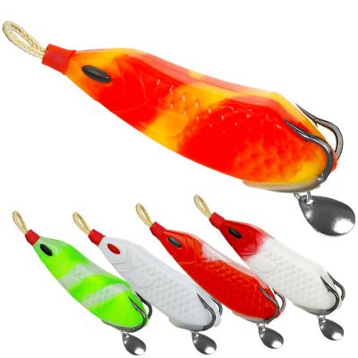 China Customized 80mm Soft 15g Frog Lure Ray Frog Wobbler Bionic Artificial Bait Tackle Sq022 Fishing Lure Topwater Crankbait for sale