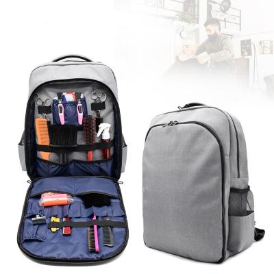 China Portable Designer Tool Storage Men Barber Backpack Waterproof Polyester Unisex Oxford Waterproof Fashion Travel Backpack Hairdressing for sale