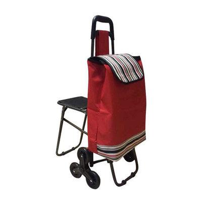 China Portable Trolley Large Capacity For Elderly Foldable Shopping Bag Trolley With Chairs Logo Custom Wholesale for sale