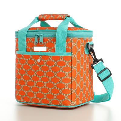 China Customizable Oxford Fashion Design Oxford Orange Cross - Body Cooler Bag Insulated Lunch Bag for sale