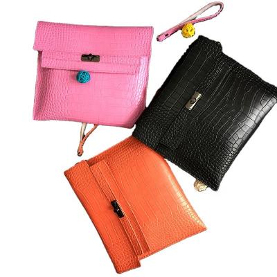 China Wallet. travel. Fashion Storage PU Women's Custom Zipper Wholesale Candy Leather Portable Tote Handbag Purse Black Metal OPEN for sale