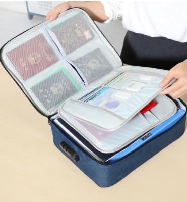 China Viable Passport Matching Bag Travel Accessories Documents Storage Bag With Lock Certificate Storage Bag for sale