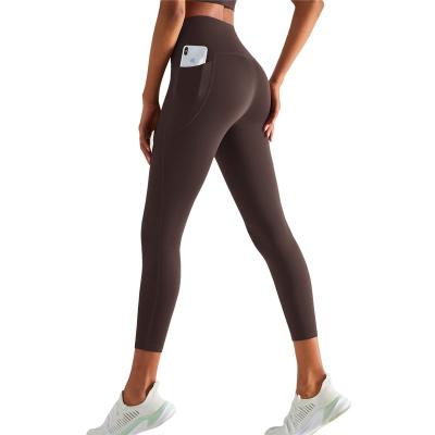 China Breathable Women High Waist Stretchy Slim Fit Brushed Fitness Quick Dry Gaiters for sale