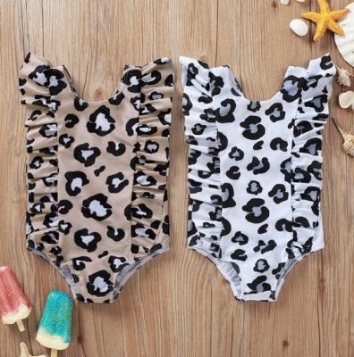 China 2022 Hot Sale Baby Swimsuit Antibacterial Cute Leopard Printed Design Girls Swimwear One Piece Swimsuits For Swimming for sale