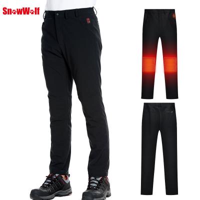 China Breathable Men's Outdoor Sports Pants Infrared Winter Softshell USB Heating Thermal Pants With Heated Insoles for sale