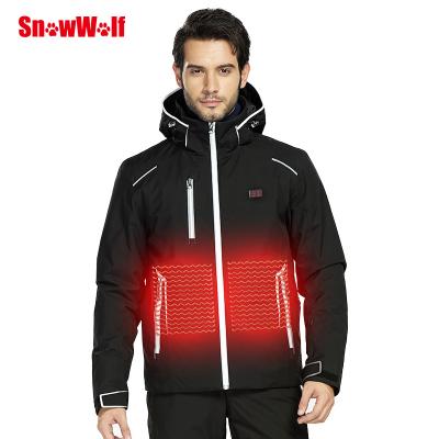 China Breathable Waterproof Outdoor Battery Men's Softshell Heated Ski Jacket for sale