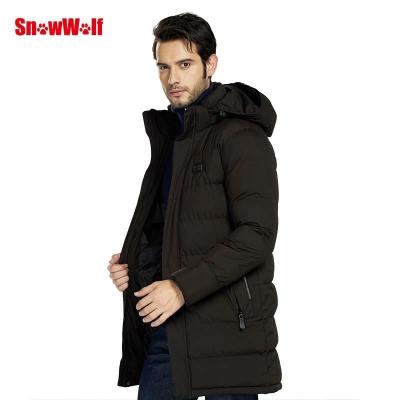 China Sustainable Smart Collar Winter Coats Men 's White Black Windproof Heated Clothing for sale