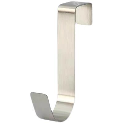 China Small Batch Stainless Steel Tube Hook Household Kitchen Bathroom Flat Steel Buckle Type Small Aluminum Square S-shaped Hook Rack for sale