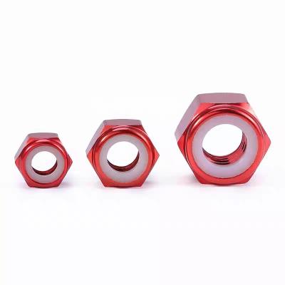 China Heavy Industry Aluminum Alloy Anti-loosening Colored Hex Nut Used For Many Aspects for sale