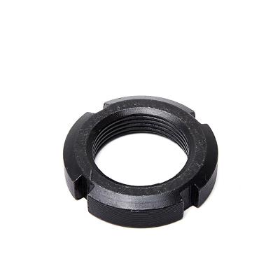 China High Quality Heavy Industry Thin Round Nut Slotted And Locked Stop Nut Round Meta Nut for sale