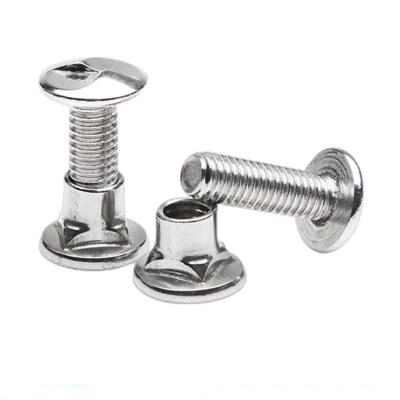 China Aluminum anti-theft screws, special screws for s-shaped guardrail, slotted anti-theft nuts stainless for sale