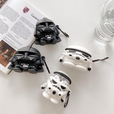 China PVC Cute Cartoon 3D Funny Cool Vader Stormtrooper Cover For Air pods Regular Case For Apple Airpods Pro 1 2 3 for sale