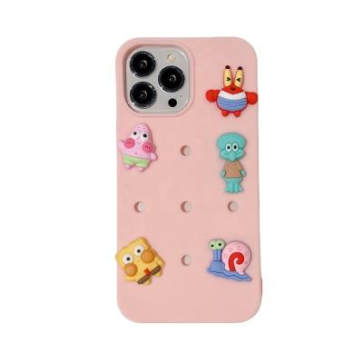 China Shockproof Newest DIY Detachable Phone Cases for iPhone 13 14 15 pro max Kids Girls Mobile Phone Covers with Decoration Charms Phone Bag for sale