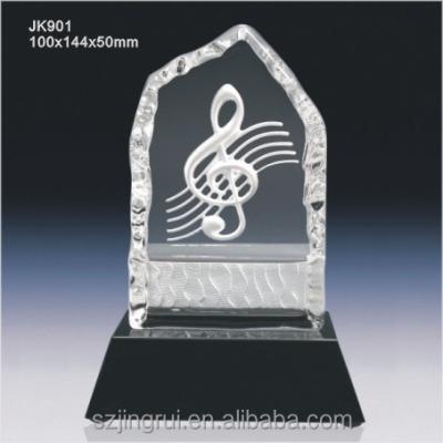 China China 3d Music Empty Crystal Award JK901 for sale