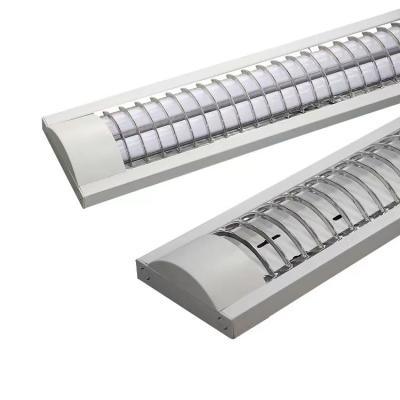 China High Strength Plastic Steel Plate Jet LED Cover Led Single Diffuser Holder G13 2ft 3ft 4ft Double Lighting T8 Fluorescent Tube Led Grille Cover Lamp for sale