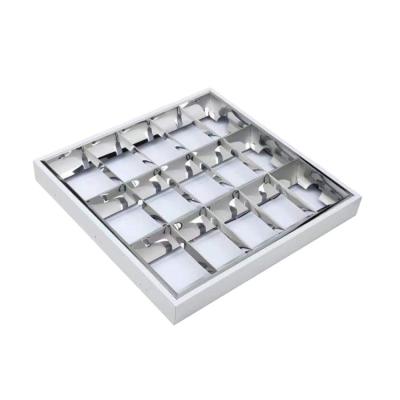 China High Strength Spray Factory Steel Plate Lighting Fixture Grill Lamp Fluorescent Tube Grill Light Surface Mounted Overlay Fixture for sale