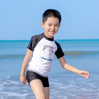 China 2022 New Summer Sports Boys Beach Wear Breathable Hot Selling Two-Piece Set Swimwear For Kids for sale