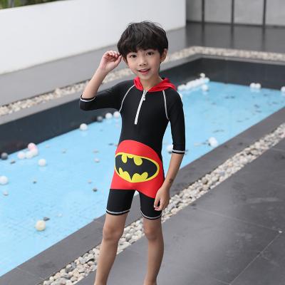 China Wholesale New Design Low MOQ Children's Sports Fitness One-Piece Swimwear Breathable Print Swimwear Cartoon For Kids for sale