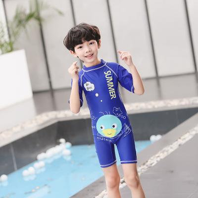 China New Children's Pattern Breathable Sport Swimsuit Children's Zipper Cartoon Print Boys One-Piece Swimwear For Kids for sale