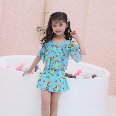 China Hot-selling new design girl's princess swimwear summer vacation breathable beach wear two pieces swimsuit for kids for sale