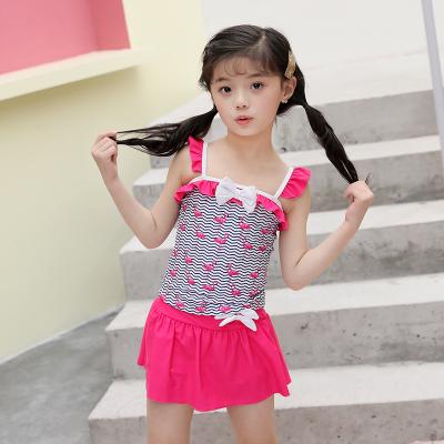 China Manufacturer Breathable Low MOQ Wholesale Cute Girls Split High Quality Swimwear Beachwear Set Two Piece For Kids for sale