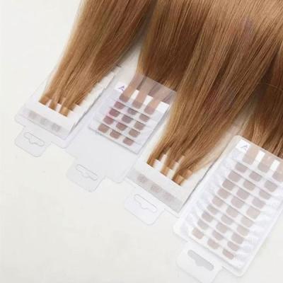 China 2022 News Silky Straight Wave Tape In Light Hair Extension V Tape Extension Tools Use 100% Thick Hair Full Suction Double End Hair Cuticle for sale