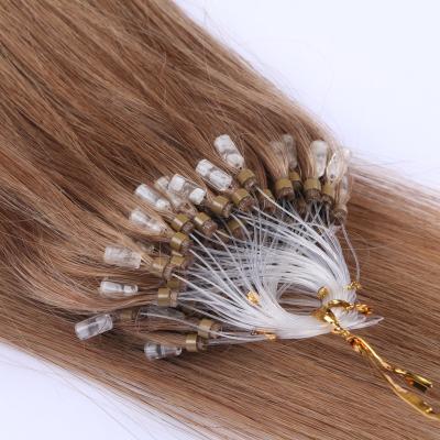 China Silky straight wave virgin remy russian mirco links hair vendor hair extensions 10a hair for sale