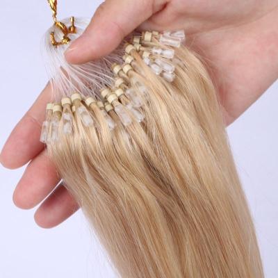 China Human Product Amazon Ring Mirco Hair Micro Color Extension Extensiones De Pelo Mini Beads For Loop Silky Straight Wave Link Extensions for sale