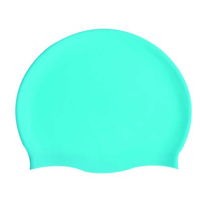 China Men's Pure Adult Rubber Women Silicone Swim Cap Silicone Swim Cap Waterproof Color Swim Hats Protect Teens Diving Hat for sale