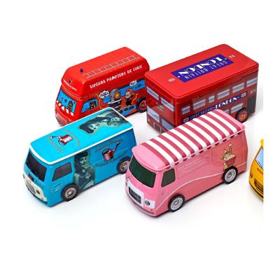 China Food/Gifts Packaging Hot New Products Car Shaped Tin Box Metal Toy Container Chocolate Packaging Can for sale