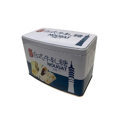 China Food Packaging/Gift Packaging Factory Directly Sell Wholesale Food Grade Large Empty Nougat Tin Bot for sale