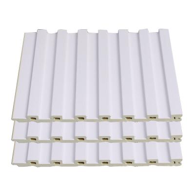 China Modern contemporary white pvc wall panel for interior home decoration pvc wall panels for living room and bedroom for sale