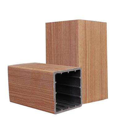 China Contemporary Wooden Wpc 50*50 Exterior Timber Tubes And Plastic Composite Square Hollow for sale