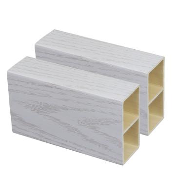 China Contemporary Indoor Square Wpc PVC Tubes Column Wpc Timber Tubes With Cheap Price Hollow Square wpc 100*50 Timber Tubes for sale