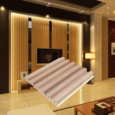 China Factory Direct Sale Contemporary Natural Antisepsis 3D WPC Wall Boards Wood Wall Panels Grating Ceiling Panel For Interior Decoration for sale