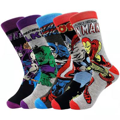 China Breathable Cartoon Socks Character Socks Superhero Socks for sale