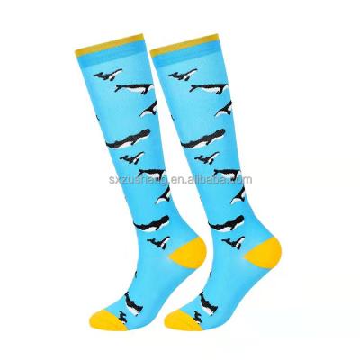 China Sports Custom Best Knee High Compression Nylon Socks Office Nurse Doctor Teacher 15-20mmhg Medical For Women for sale