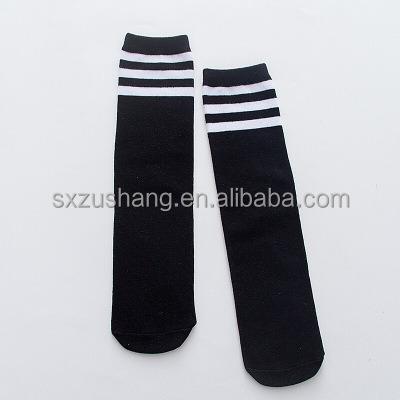 China Kids Child Sporty Cotton Three Stripes Sport Soccer Team Socks Uniform Tube Cute Knee Stockings Top For Boys Girls for sale