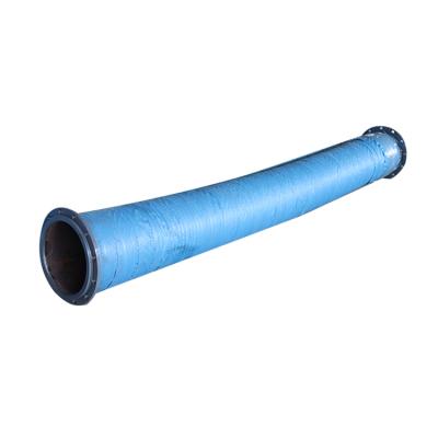 China Wear Resistance Large Diameter Flexible Water Suction And Discharge Rubber Hose With Flange RFLR00R1 for sale