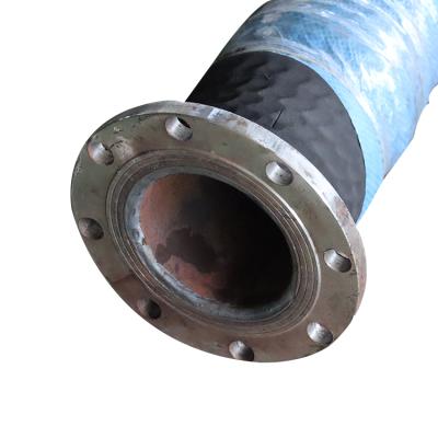 China Large Diameter Flexible High Pressure Flexible Water Suction And Discharge Rubber Hose With Flange End RFLR00R1 for sale