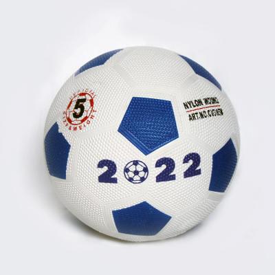 China Newest Selling Sports Promotional Inflatable Toy Ball Soccer Rubber Football Toy Ball Size 5 for sale