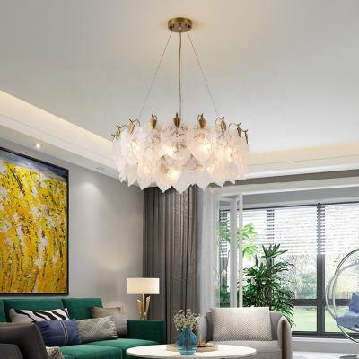 China Modern Ring Chandelier For Living Room Pendant Light 18w Led Copper Bright Acrylic Lamp Style Decorative Lighting Crystal Chandelier for sale